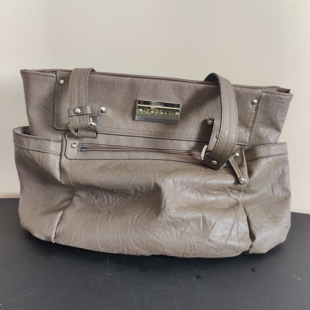 Rosetti Addie Shopper Purse Handbag Leather Brown Sandstone